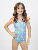 Cargar imagen en visor de galería, Vestido De Baño Enterizo Niña