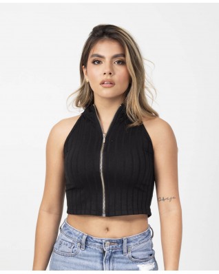 Blusa Básica Kamila Con Cierre