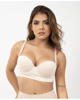 Brasier Kamila Strapless Realce Sin Costuras