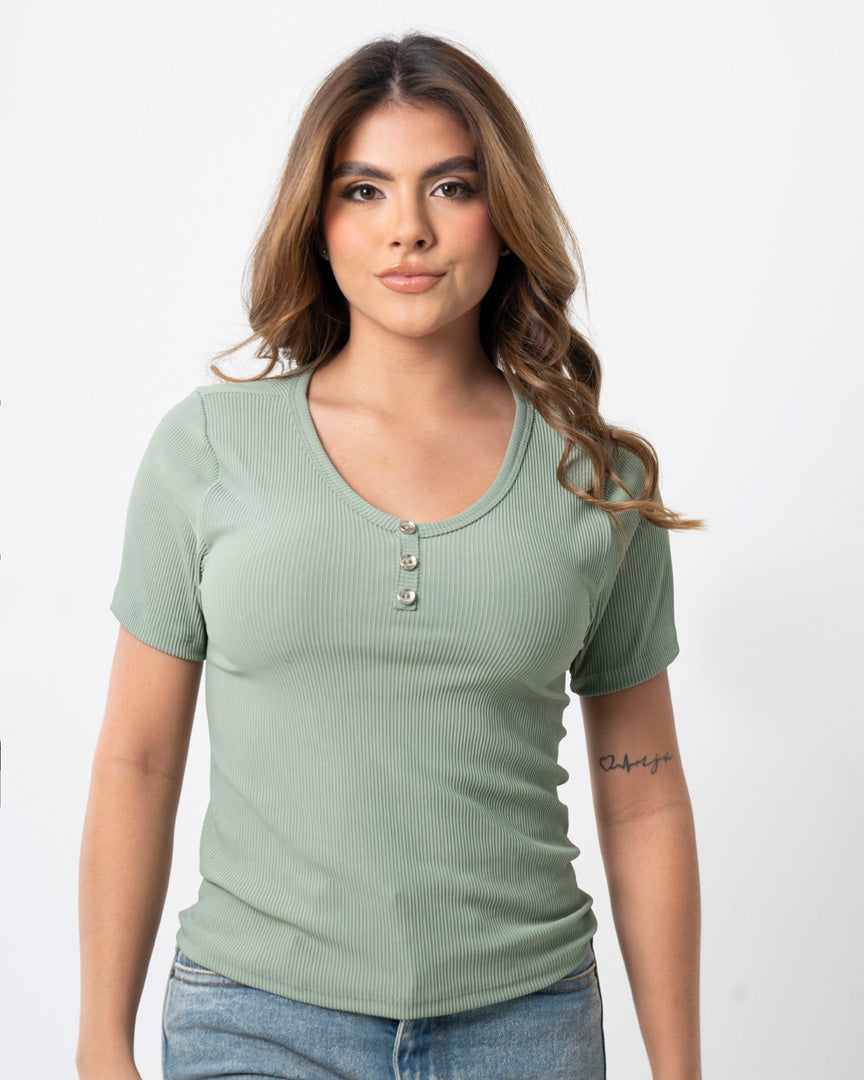 Blusa Manga Corta Kamila
