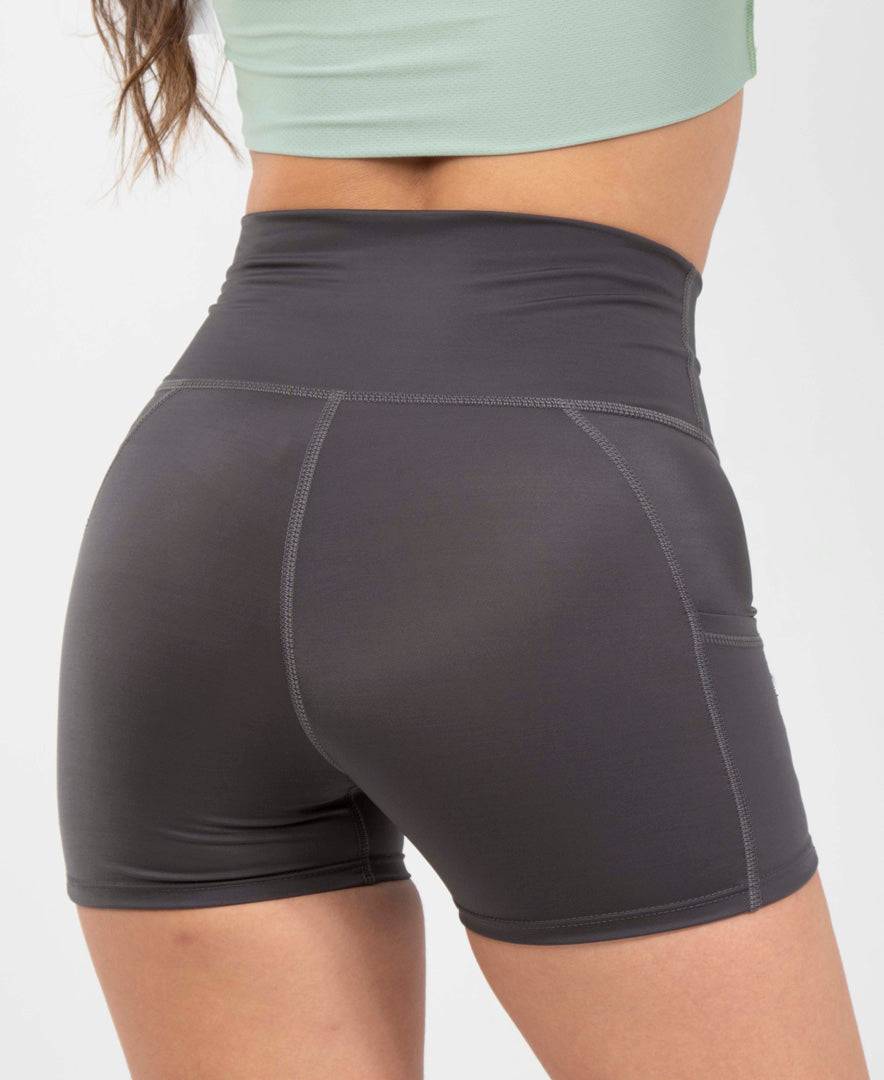Biker Tiro Alto Con Bolsillos